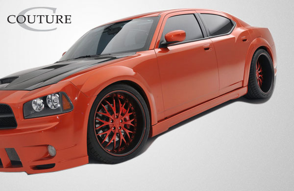 2006-2010 Dodge Charger Couture Urethane Luxe Wide Body Side Skirts Rocker Panels 2 Piece - Image 5