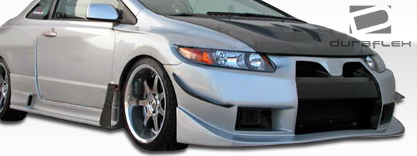 2006-2011 Honda Civic 2DR Duraflex GT500 Wide Body Front Bumper Cover 1 Piece - Image 2