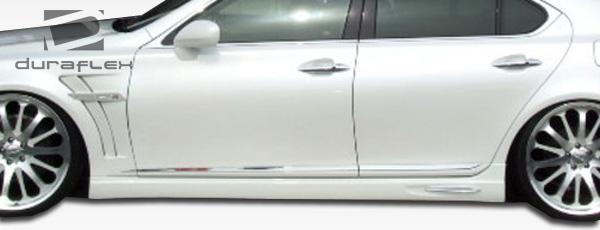 2007-2012 Lexus LS Series LS460 Duraflex W-1 Side Skirts Rocker Panels (short wheelbase) 2 Piece - Image 3