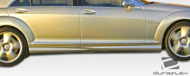 2007-2013 Mercedes S Class W221 Duraflex S65 Look Side Skirts Rocker Panels 2 Piece - Image 3
