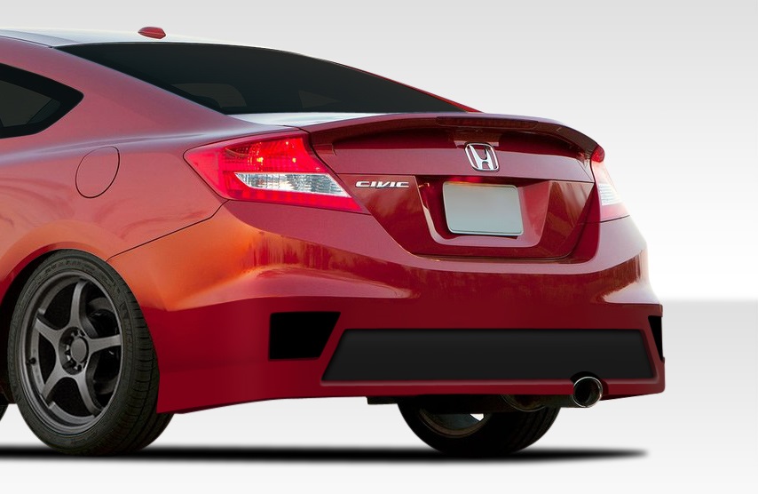2012-2013 Honda Civic 2DR Duraflex Bisimoto Edition Rear Bumper Cover 1 Piece - Image 1
