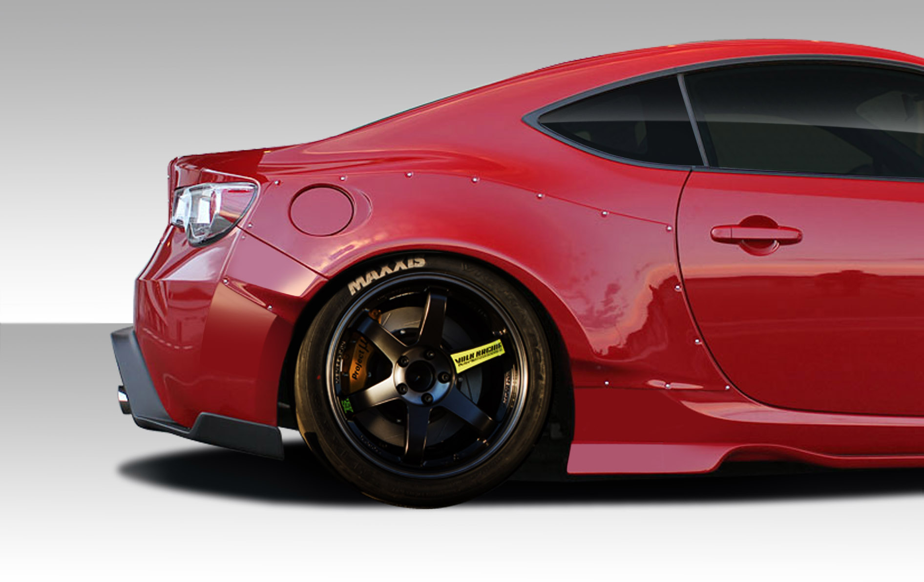 2013-2020 Scion FR-S Toyota 86 BRZ Duraflex GT500 Wide Body Rear Fenders (70mm) 4 Piece - Image 1