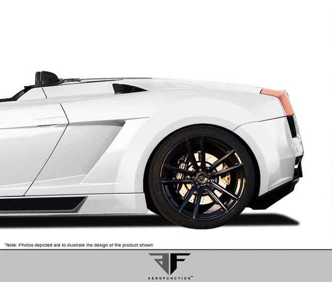 2004-2008 Lamborghini Gallardo AF-1 Wide Body Rear Fender Flares ( GFK ) 2 Piece - Image 2