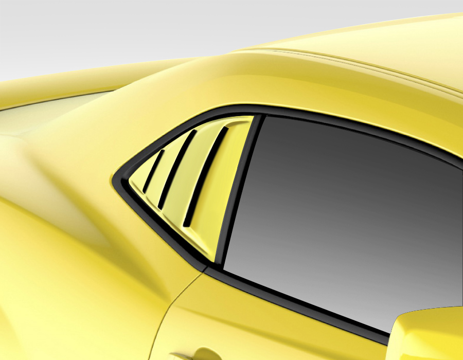 2010-2015 Chevrolet Camaro Duraflex Racer Window Scoops Louvers 2 Piece - Image 1