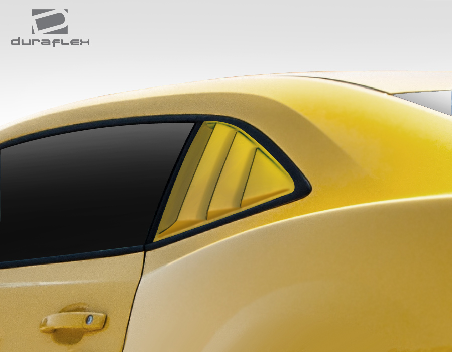 2010-2015 Chevrolet Camaro Duraflex Racer Window Scoops Louvers 2 Piece - Image 2