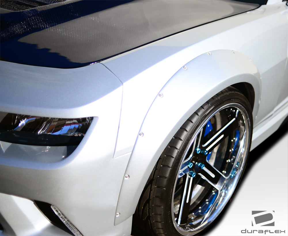 2010-2015 Chevrolet Camaro Duraflex Wide Body GT Concept Front Fender Flares 2 Piece - Image 3