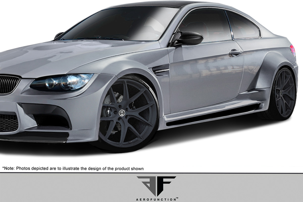 2008-2013 BMW M3 E92 2DR Coupe AF-5 Wide Body Side Skirts ( GFK ) 2 Piece - Image 2
