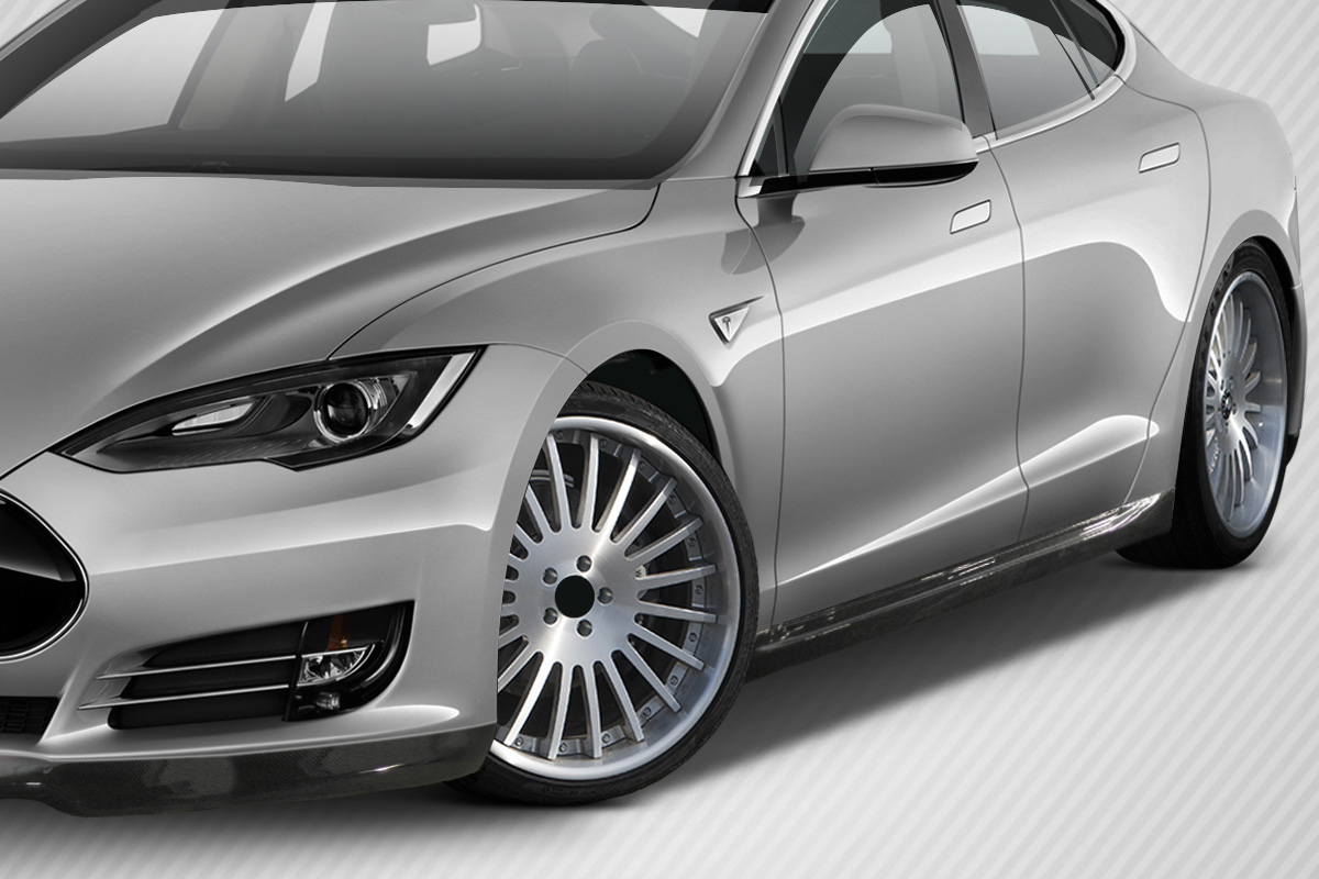 2012-2023 Tesla Model S Carbon Creations UTech Side Skirts 2 Piece - Image 2