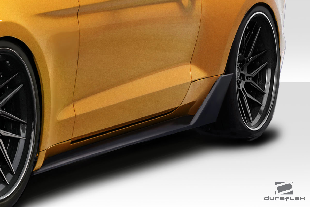 2015-2020 Ford Mustang Duraflex Grid V2 Side Skirts Rocker Panels 2 Piece - Image 2