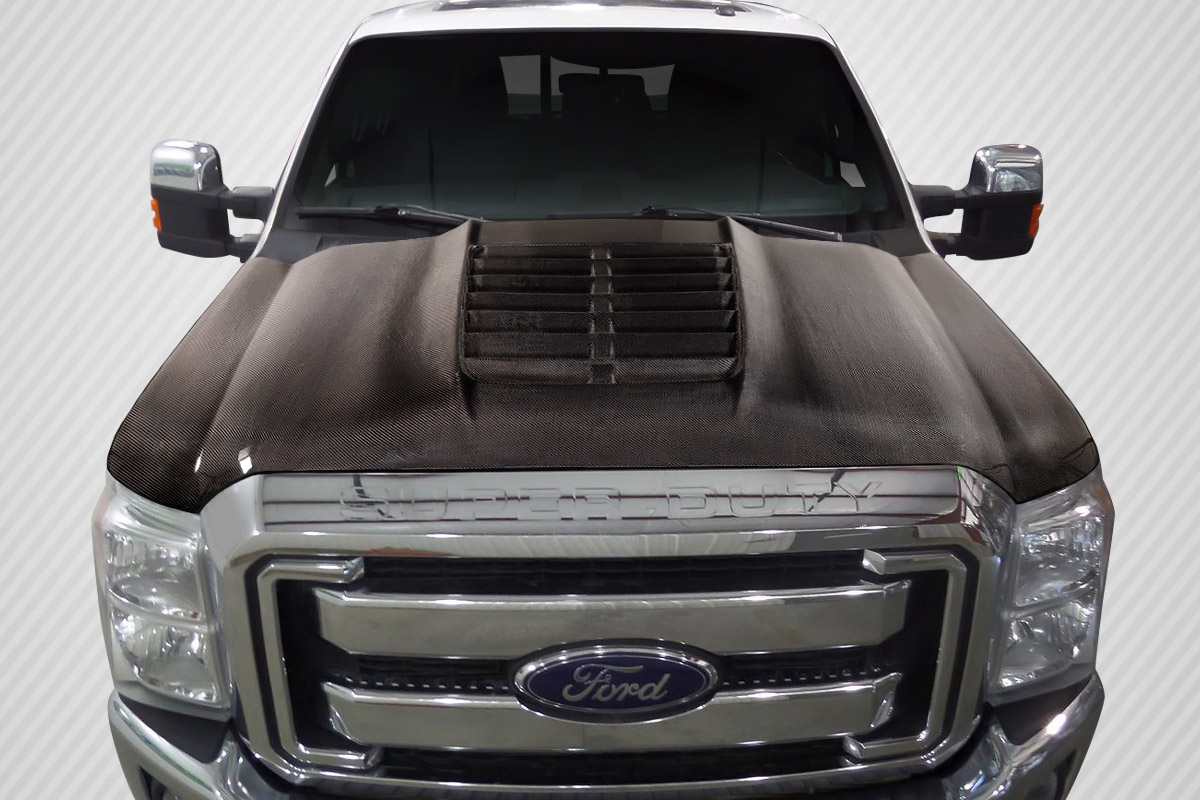 2011-2016 Ford Super Duty F250 F350 F450 Carbon Creations GT500 V2 Hood 1 Piece - Image 1