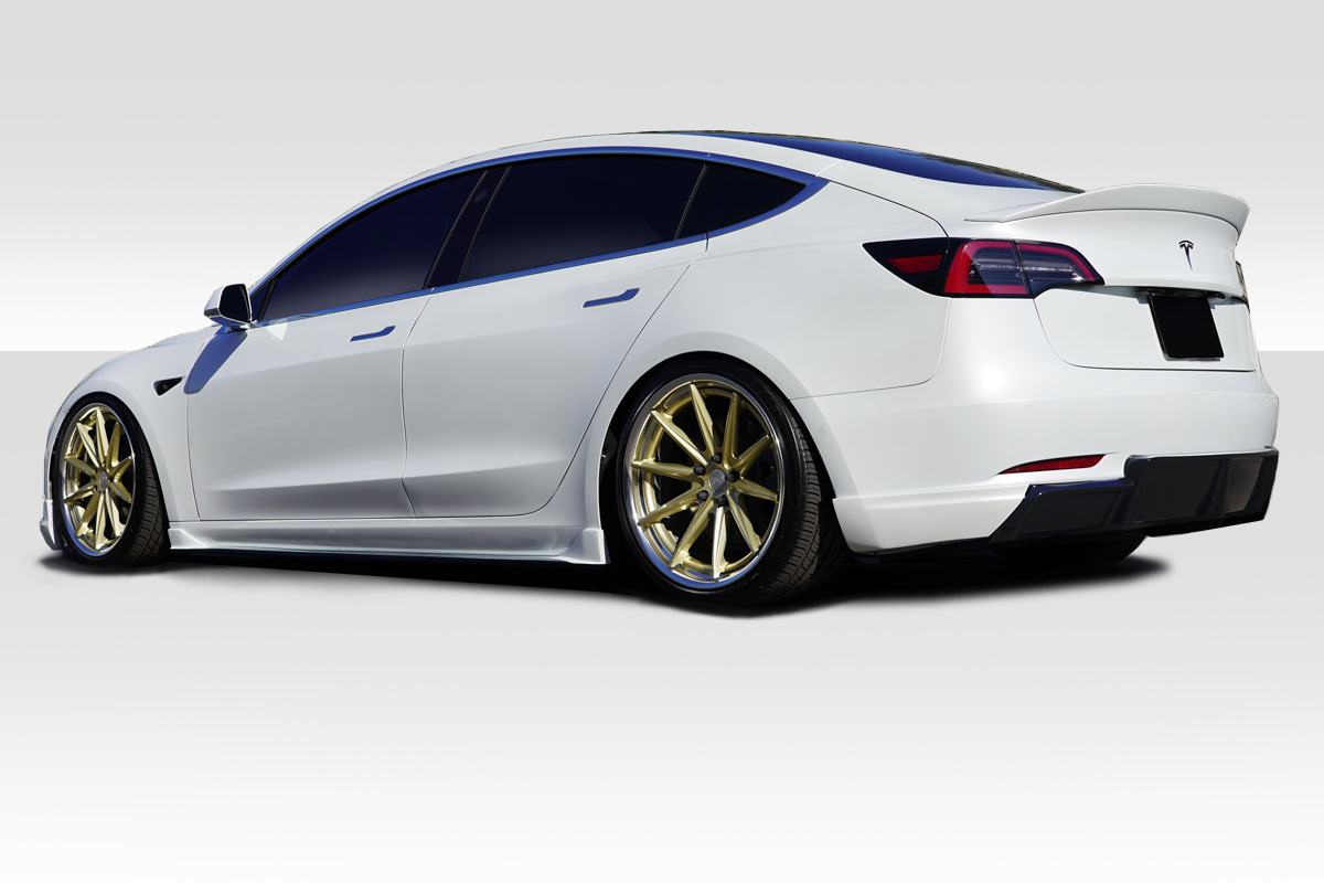2018-2023 Tesla Model 3 Duraflex GT Concept Rear Diffuser 1 Piece - Image 3