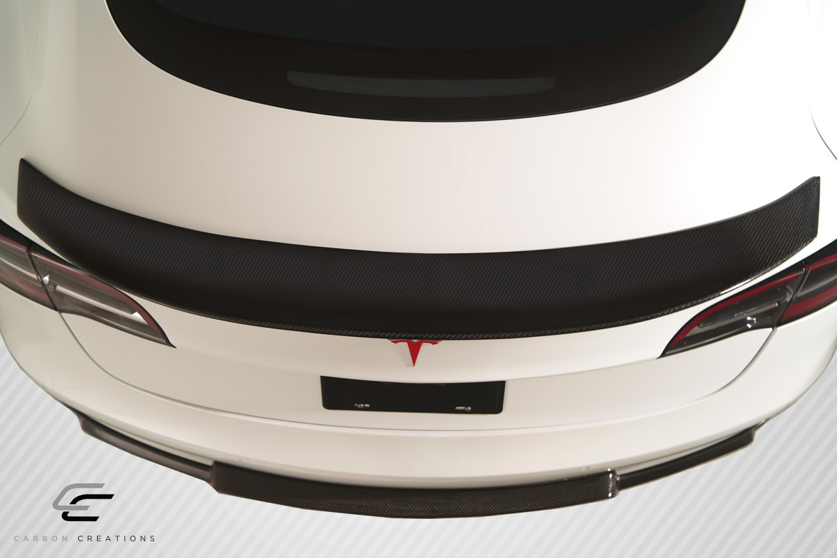 2018-2023 Tesla Model 3 Carbon Creations GT Concept Rear Wing Spoiler 1 Piece - Image 4