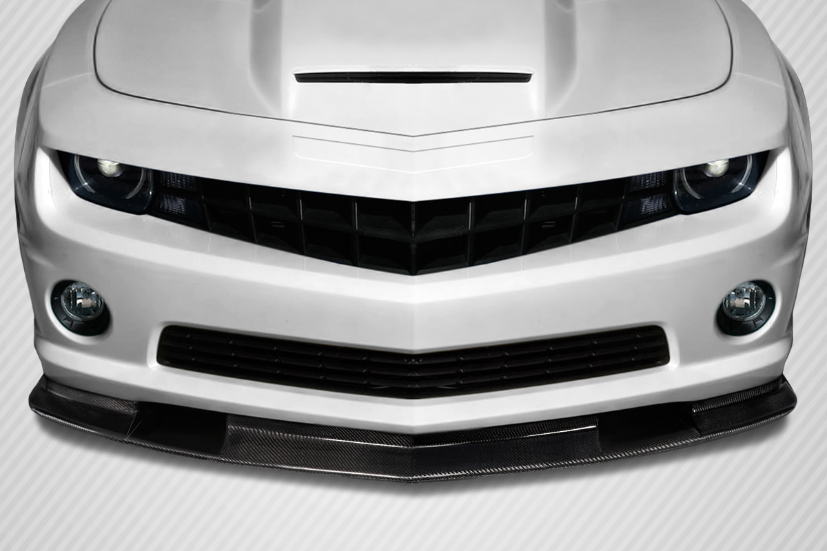 thumbnail image 2 of Replacement For 2010-2013 Chevrolet Camaro SS Models | TL1 Style Carbon Fiber Front Bumper Lower Spoiler Lip Splitter 2 of 9