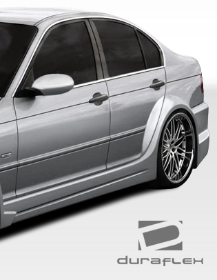 1999-2005 BMW 3 Series E46 4DR Duraflex I-Design Wide Body Rear Fender Flares 2 Piece - Image 3