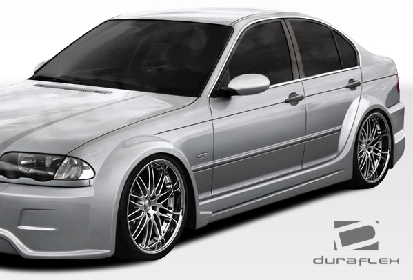 1999-2005 BMW 3 Series E46 4DR Duraflex I-Design Wide Body Side Skirts Rocker Panels 2 Piece - Image 2