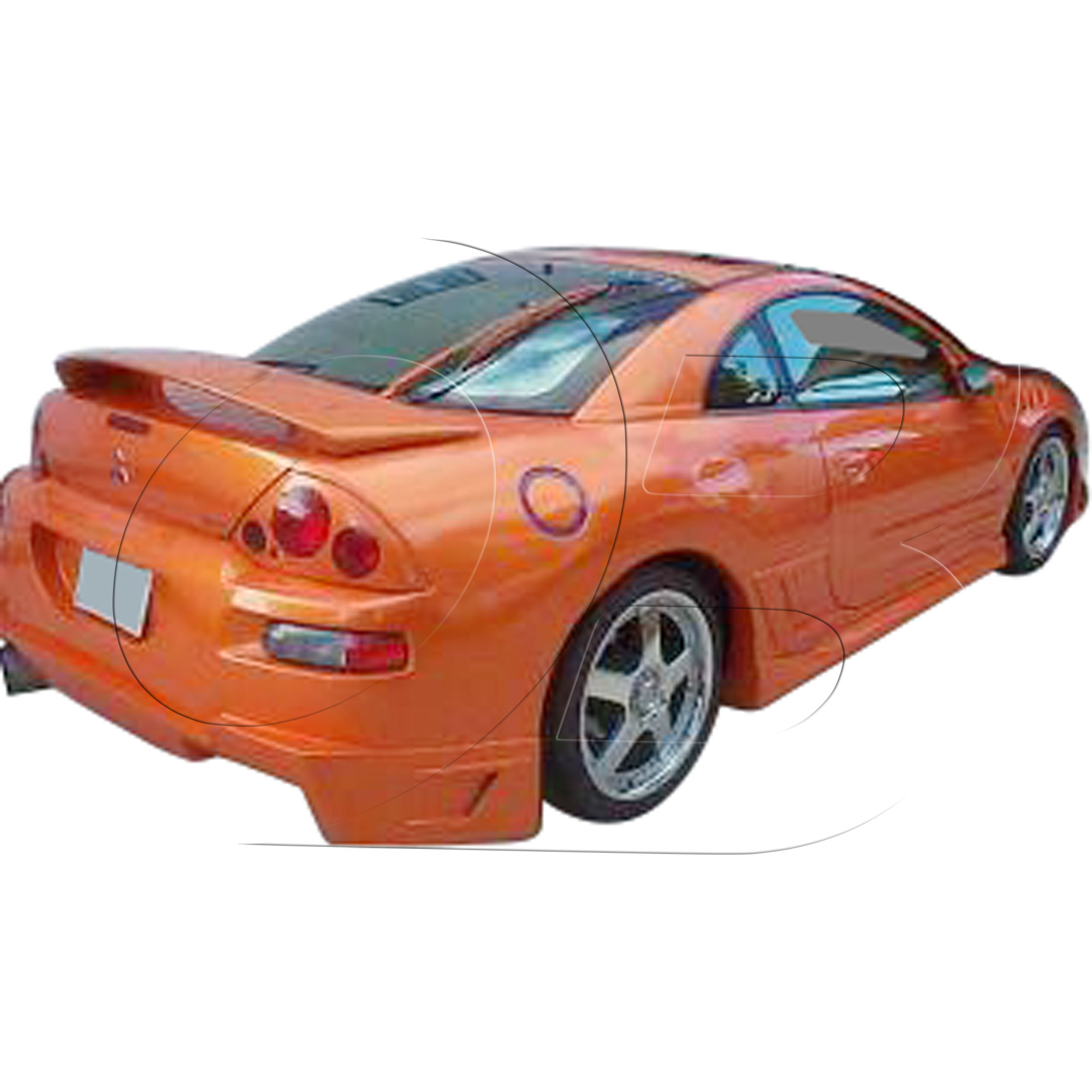 KBD Urethane Blits Style 1pc Rear Bumper > Mitsubishi Eclipse 2000-2005 - Image 4