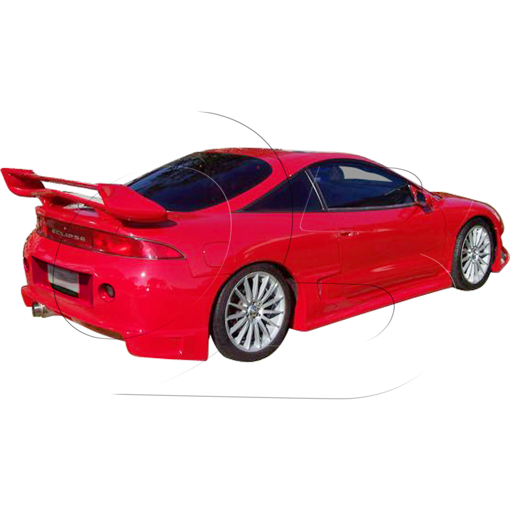 KBD Urethane Blits Style 1pc Rear Bumper > Mitsubishi Eclipse 1997-1999 - Image 6