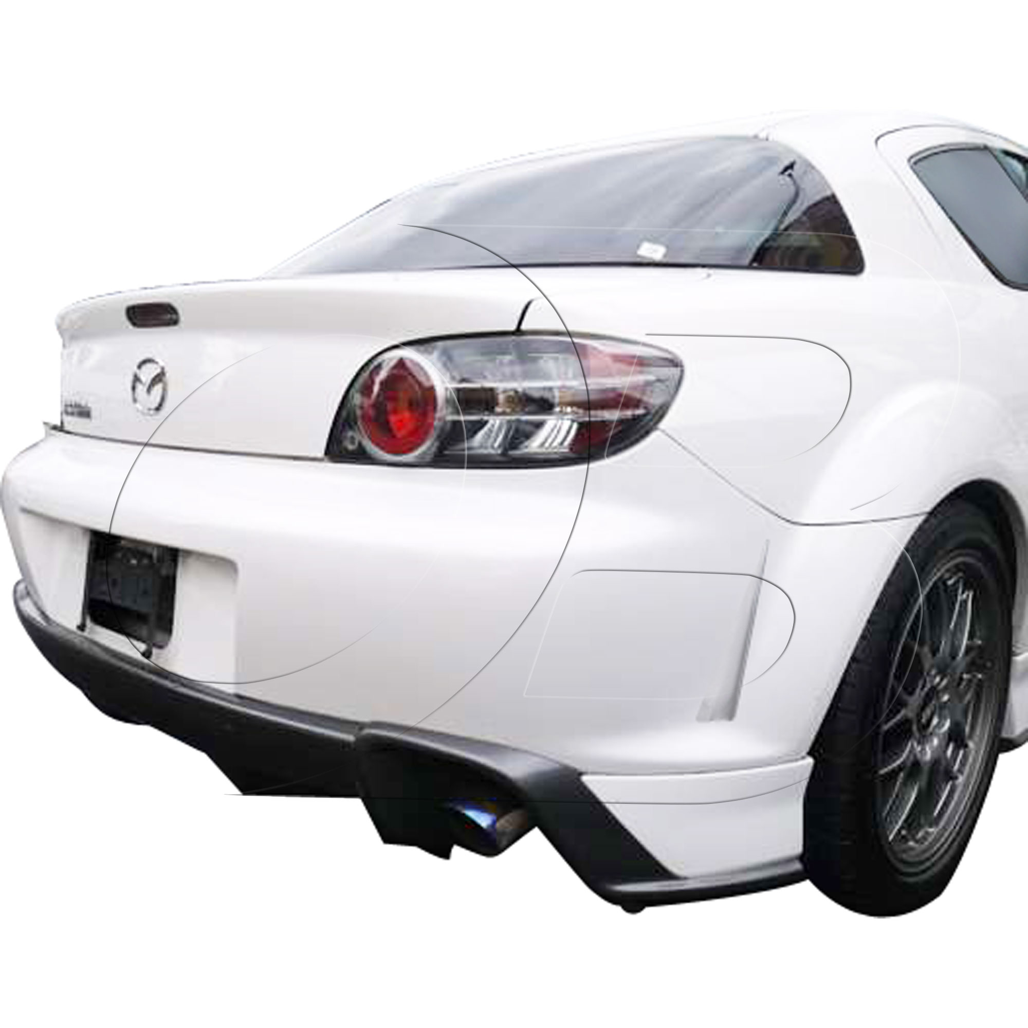 KBD Urethane MS Style 1pc Rear Bumper > Mazda RX8 2004-2008 - Image 5