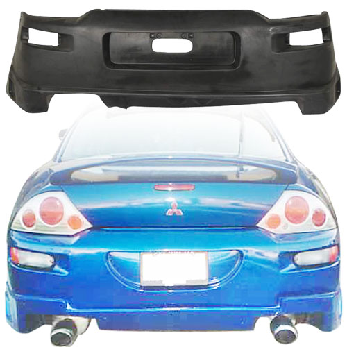 KBD Urethane Blits Style 1pc Rear Bumper > Mitsubishi Eclipse 2000-2005 - Image 1
