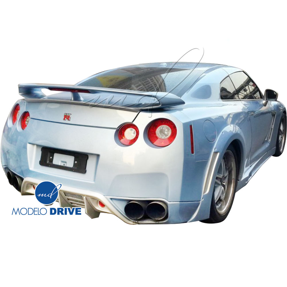 ModeloDrive FRP WAL BISO Upper Spoiler Wing Cover > Nissan GT-R GTR R35 2009-2015 - Image 2