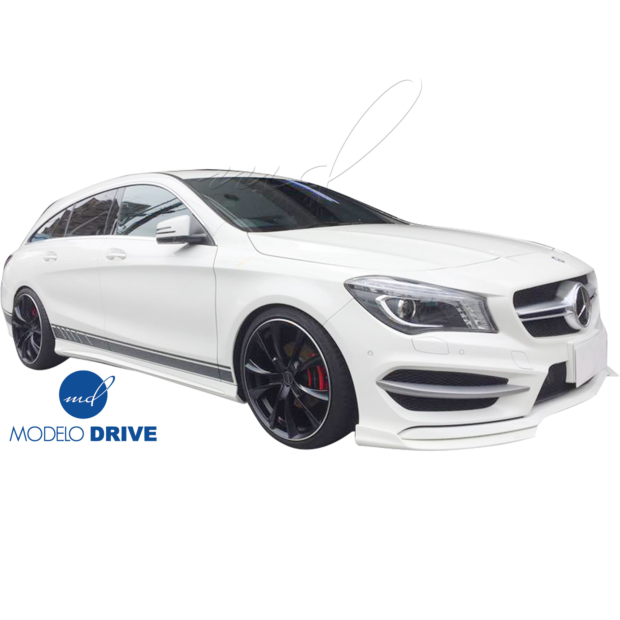 ModeloDrive FRP PIEC Front Lip Valances 2pc > Mercedes-Benz CLA-Class C117 2014-2017 - Image 2