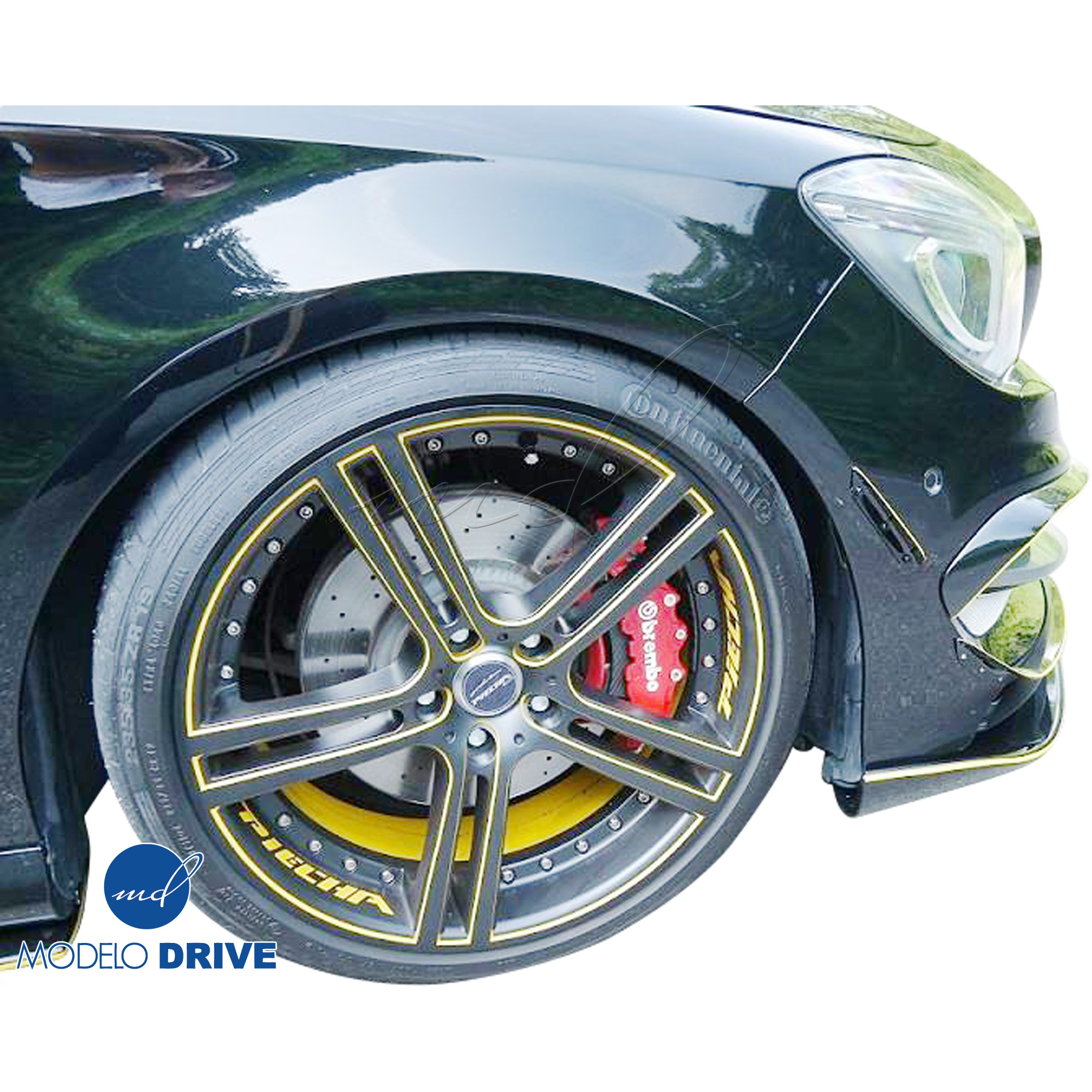 ModeloDrive FRP PIEC Front Lip Valances 2pc > Mercedes-Benz CLA-Class C117 2014-2017 - Image 6