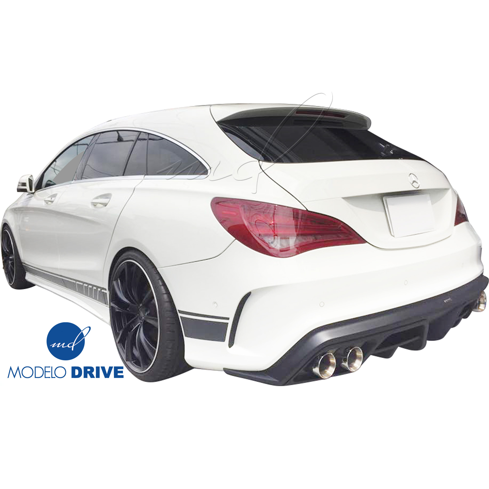 ModeloDrive FRP PIEC Rear Diffuser > Mercedes-Benz CLA-Class C117 2014-2017 > only fits Sport Package Bumper - Image 2