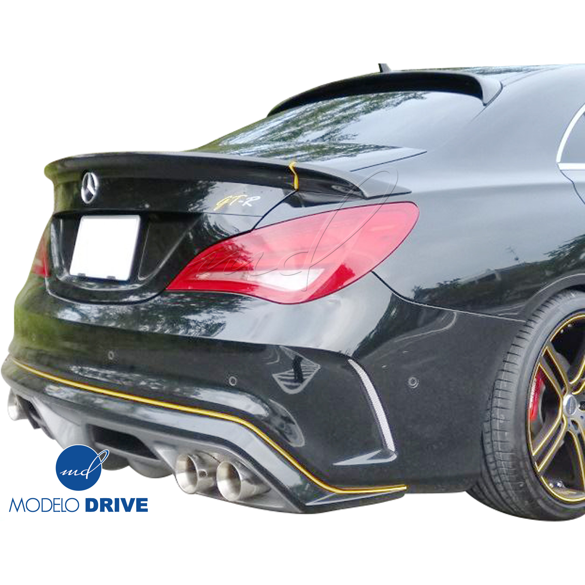 ModeloDrive FRP PIEC Rear Diffuser > Mercedes-Benz CLA-Class C117 2014-2017 > only fits Sport Package Bumper - Image 4