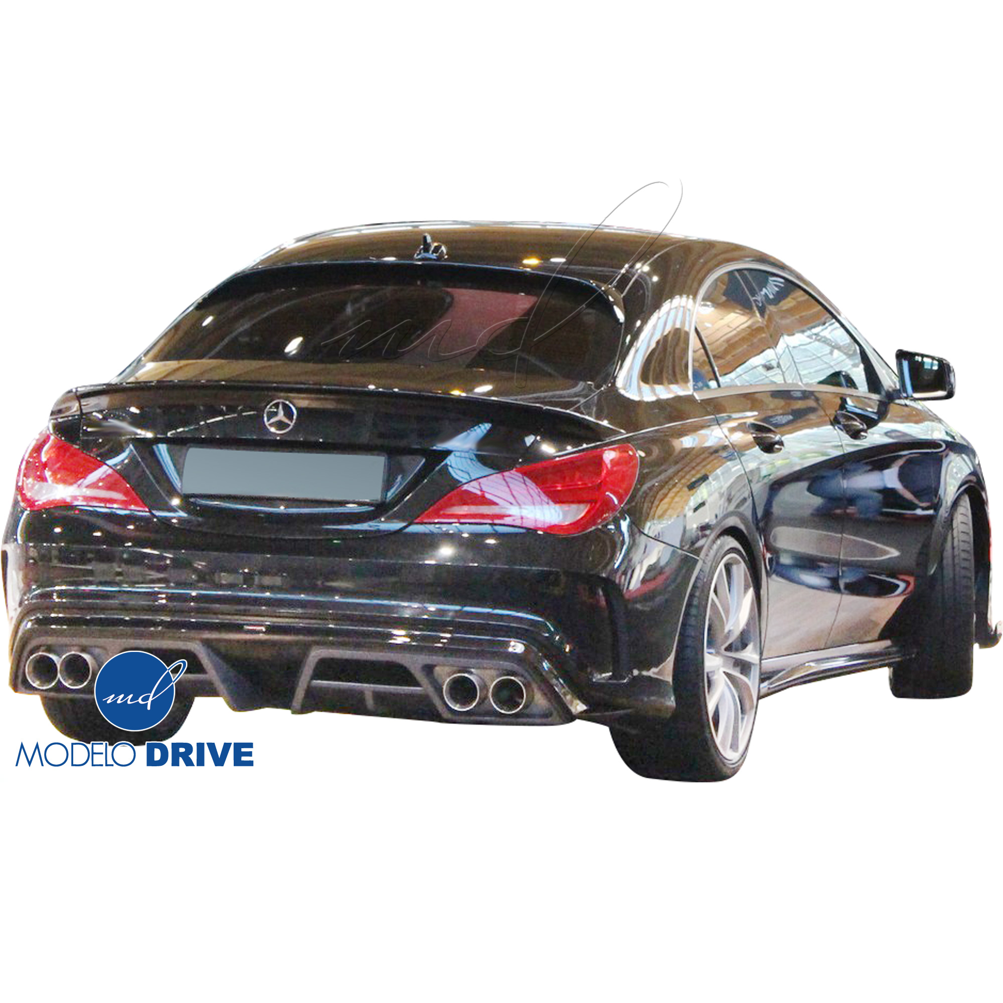 ModeloDrive FRP PIEC Rear Diffuser > Mercedes-Benz CLA-Class C117 2014-2017 > only fits Sport Package Bumper - Image 5
