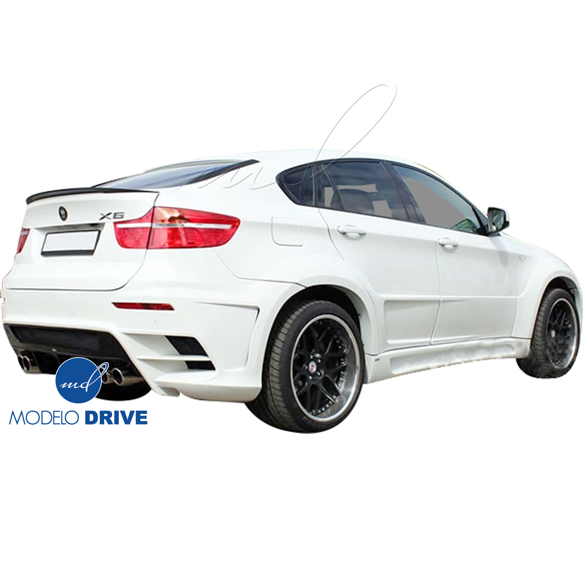ModeloDrive FRP LUMM Rear Bumper w Diffuser > BMW X6 2008-2014 > 5dr - Image 8