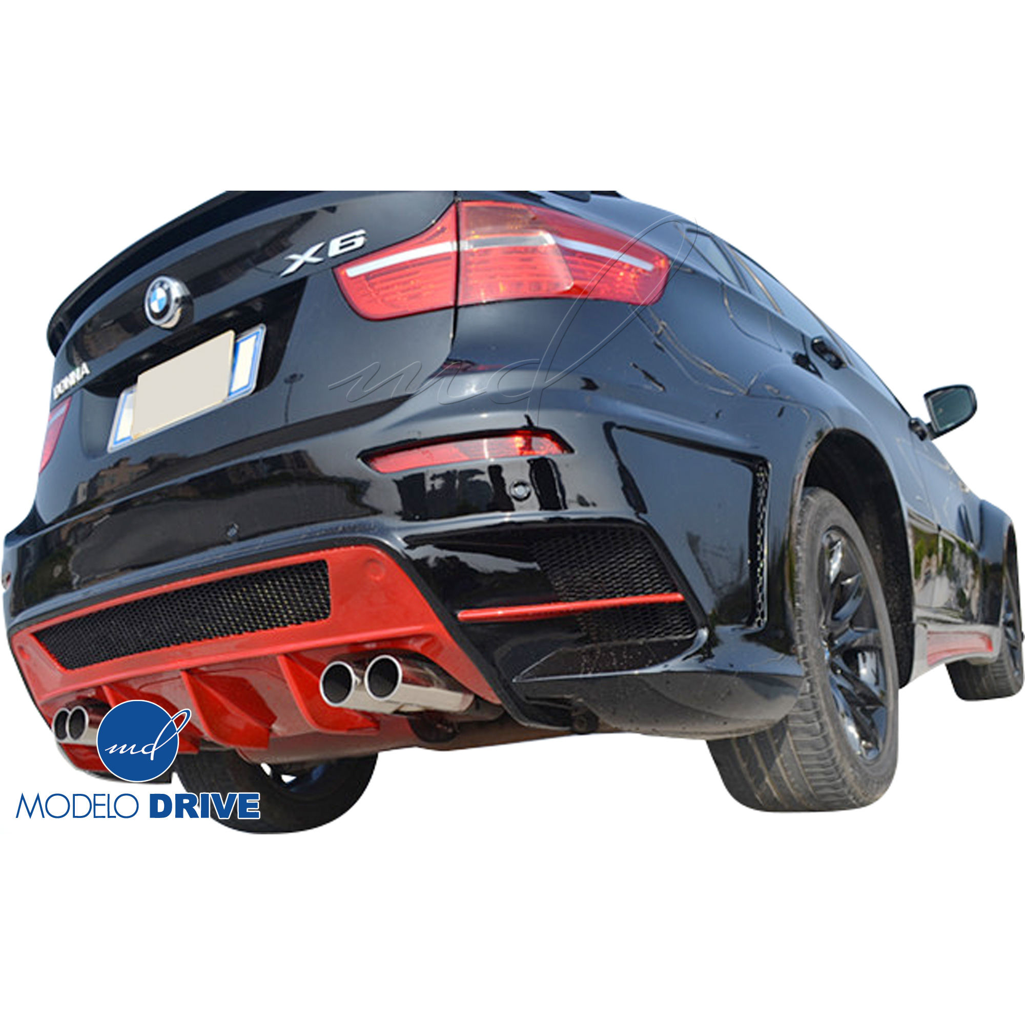 ModeloDrive FRP LUMM Rear Bumper w Diffuser > BMW X6 2008-2014 > 5dr - Image 11
