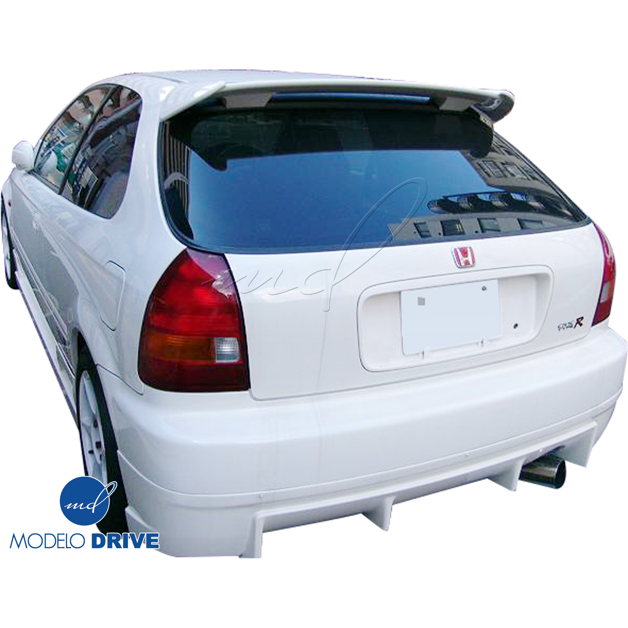 ModeloDrive FRP BCLU Rear Add-on Valance > Honda Civic EK9 1996-2000 > 3-Door Hatch - Image 2