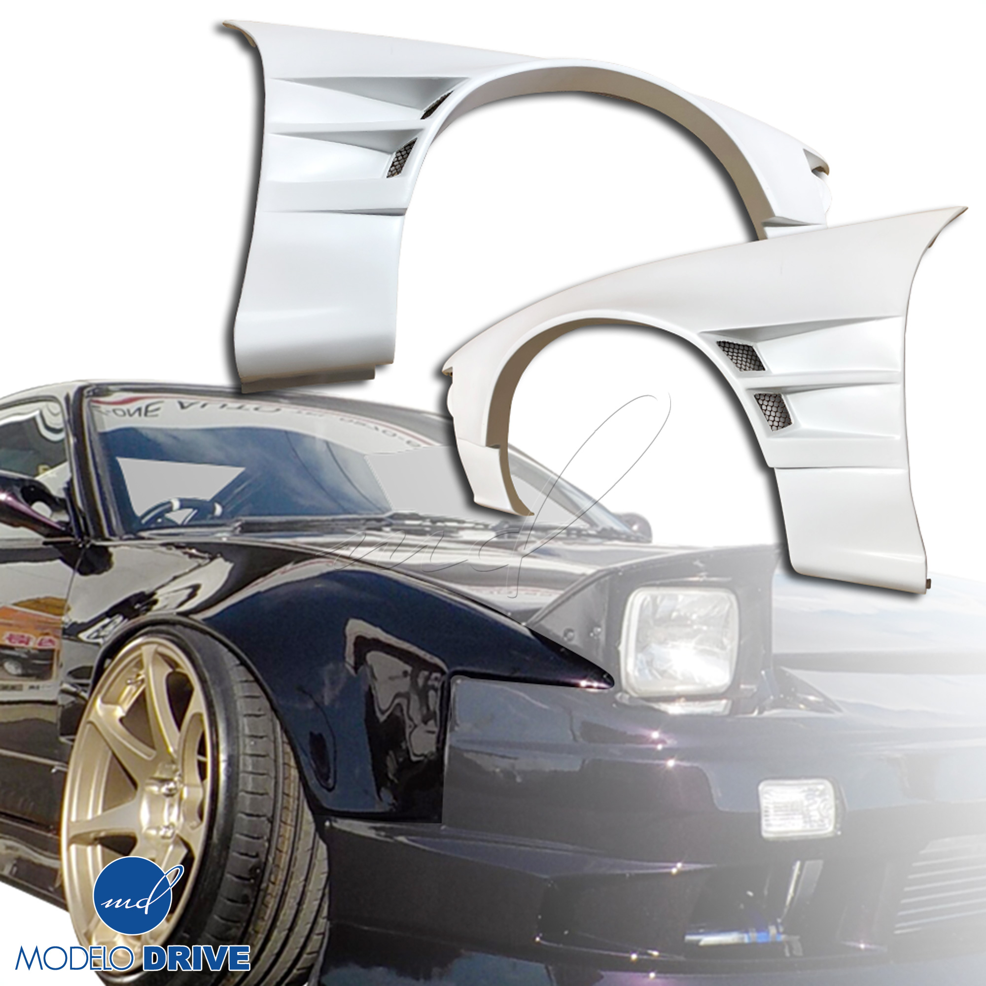 ModeloDrive FRP ORI t4 75mm Wide Body Fenders (front) > Nissan 240SX 1989-1994 > 2/3dr - Image 34