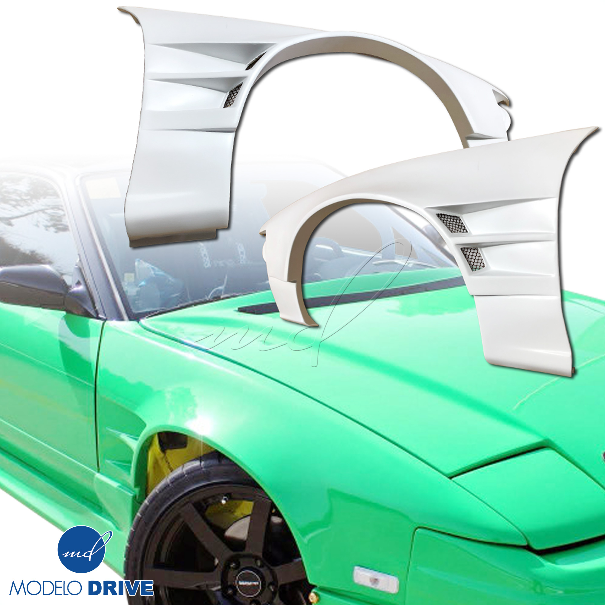ModeloDrive FRP ORI t4 75mm Wide Body Fenders (front) > Nissan 240SX 1989-1994 > 2/3dr - Image 25