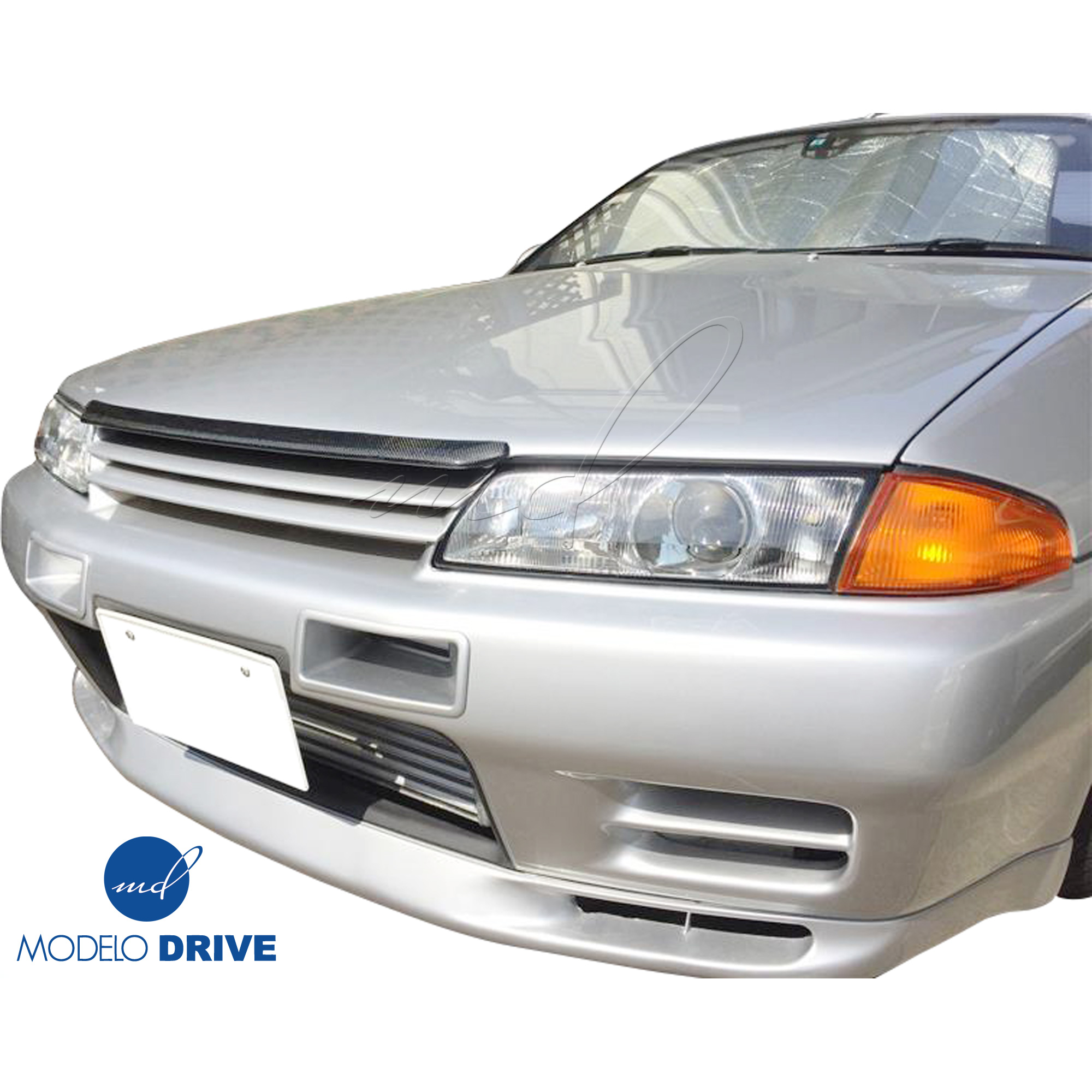 ModeloDrive Carbon Fiber OER GTR Hood Brow Accent > Nissan Skyline R32 1990-1994 - Image 19