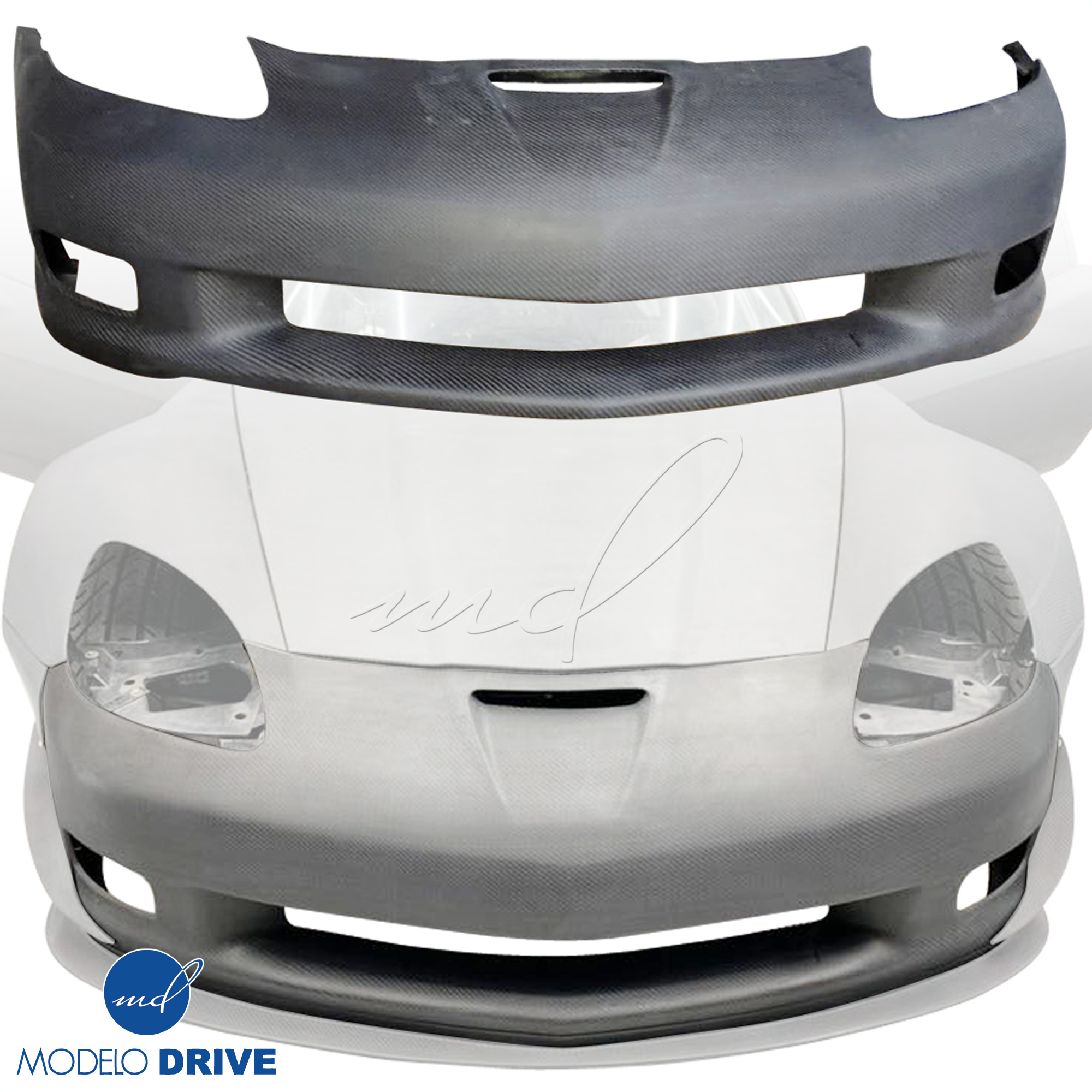 ModeloDrive Carbon Fiber OER GT3 Front Bumper > Chevrolet Corvette C6 2005-2013 - Image 10