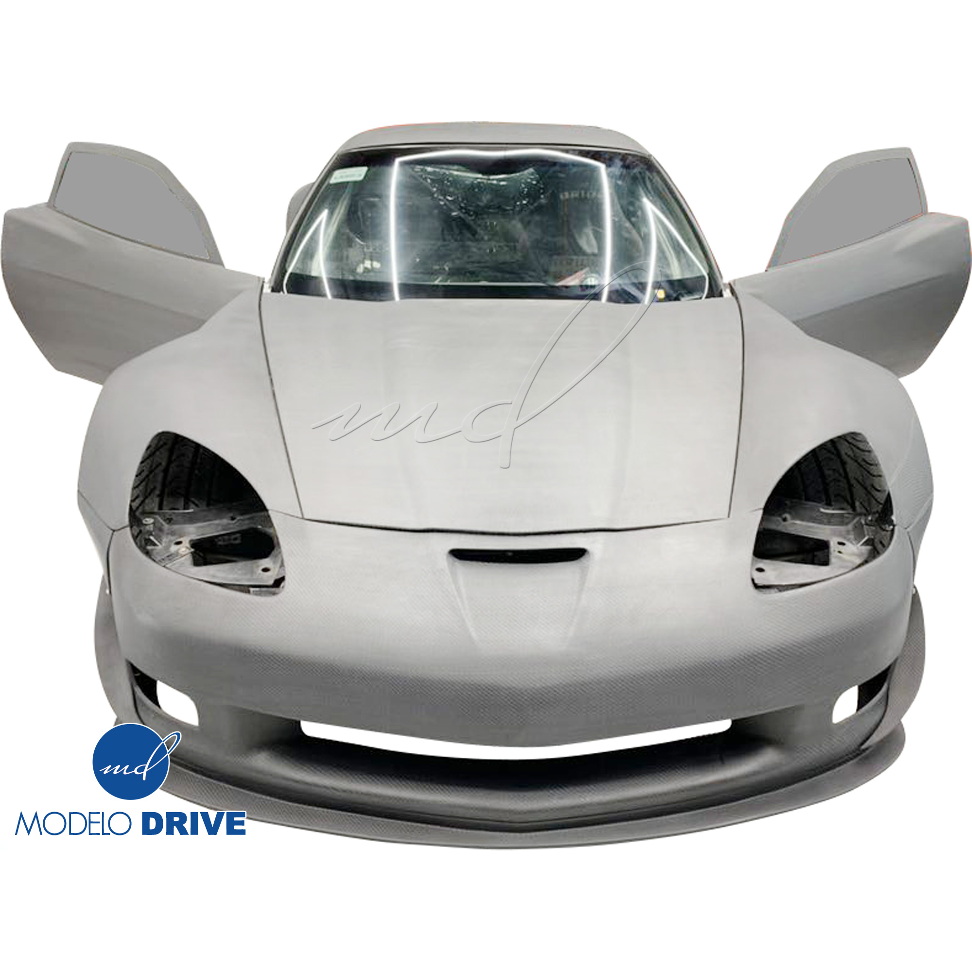 ModeloDrive Carbon Fiber OER GT3 Front Bumper > Chevrolet Corvette C6 2005-2013 - Image 1
