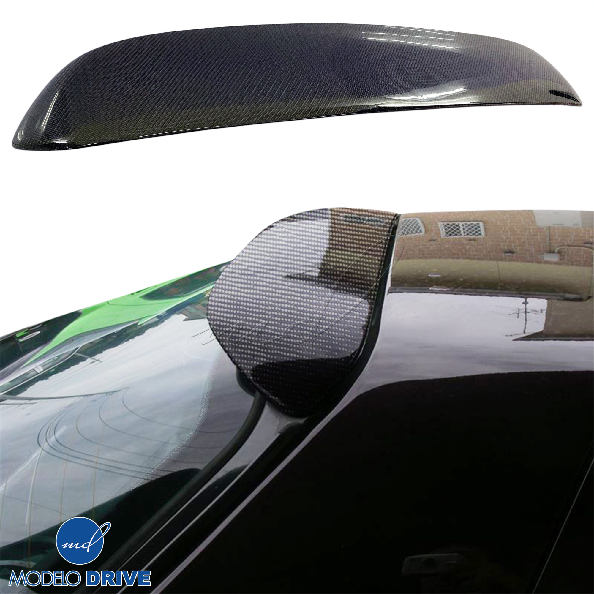 ModeloDrive Carbon Fiber FORE Roof Spoiler Wing > Mazda RX-7 (FC3S) 1986-1992 - Image 1