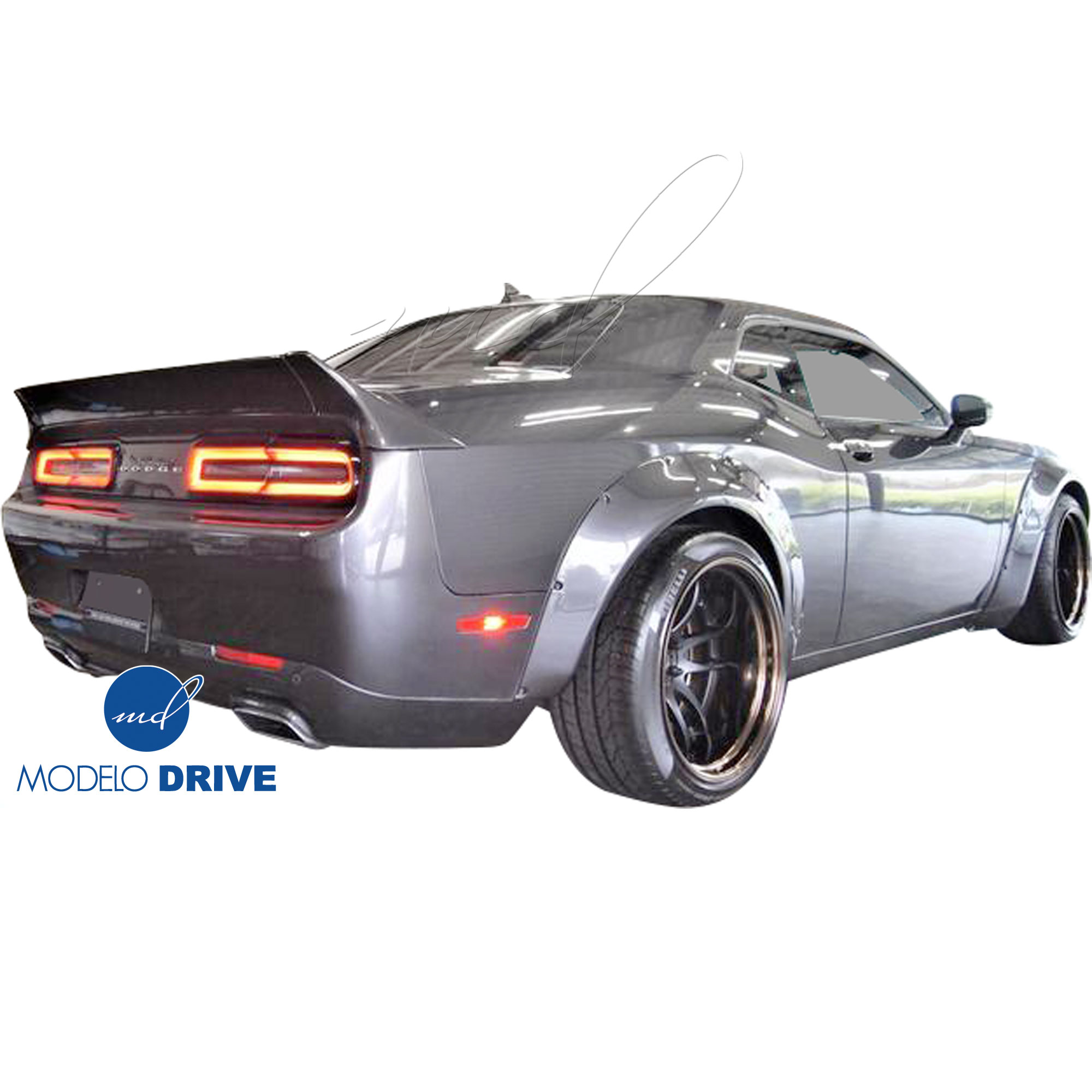ModeloDrive FRP LBPE Trunk Spoiler Wing 3pc > Dodge Challenger 2008-2018 - Image 25