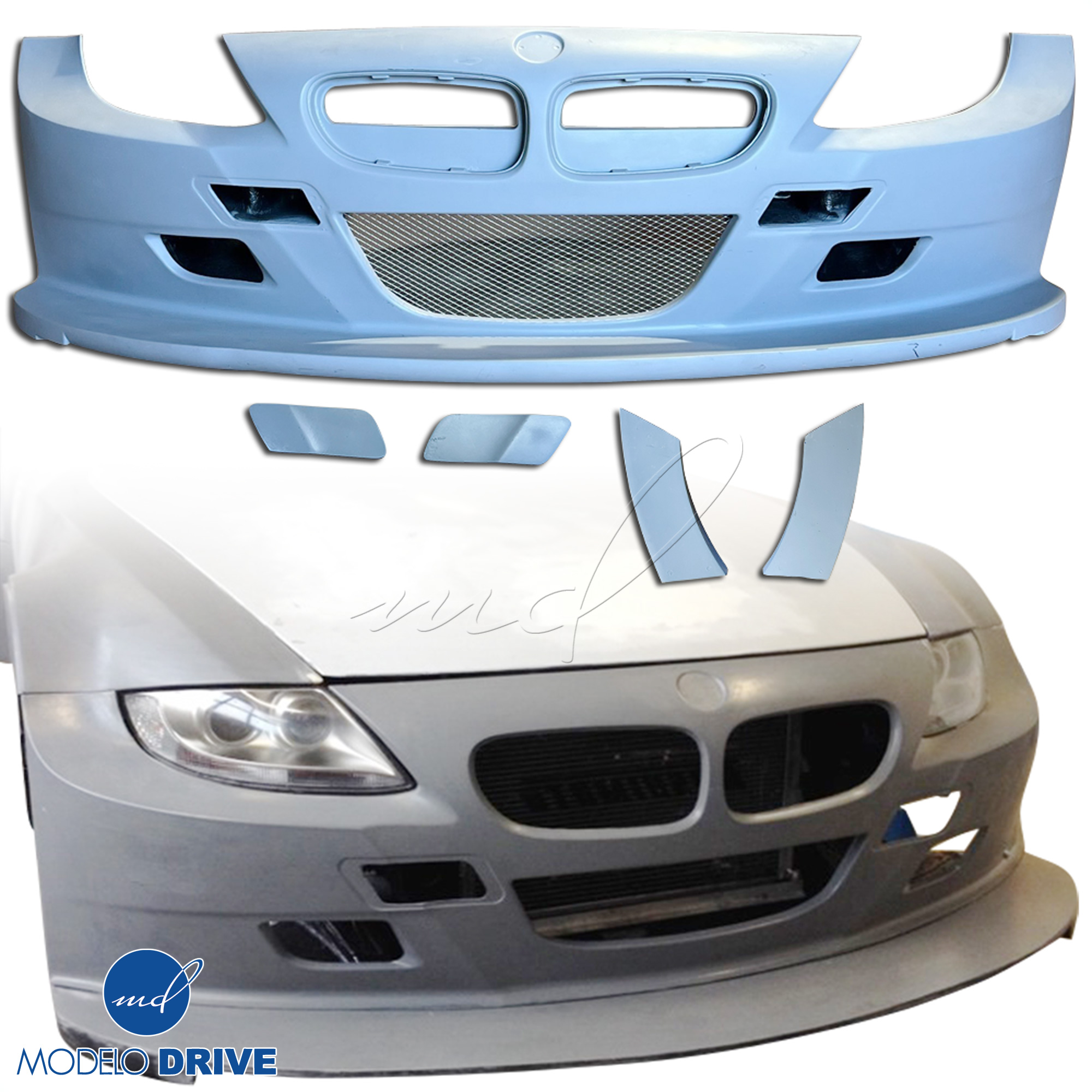 ModeloDrive FRP GTR Wide Body Front Bumper > BMW Z4 E86 2003-2008 > 3dr Coupe - Image 19