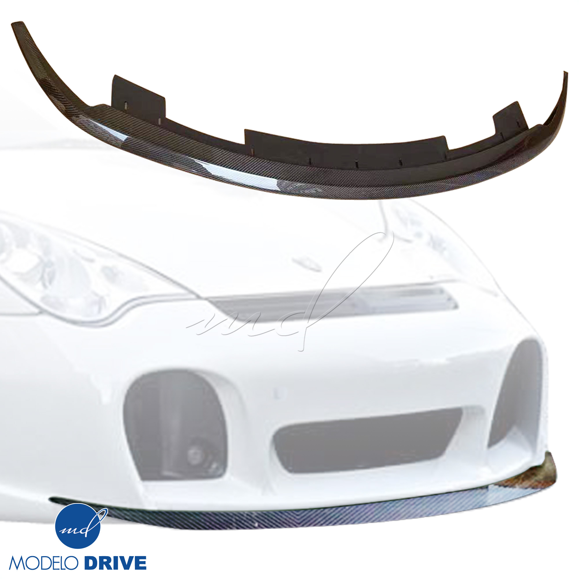 ModeloDrive Carbon Fiber TART GT Front Lip Valance > Porsche 911 (996) 2002-2004 - Image 2