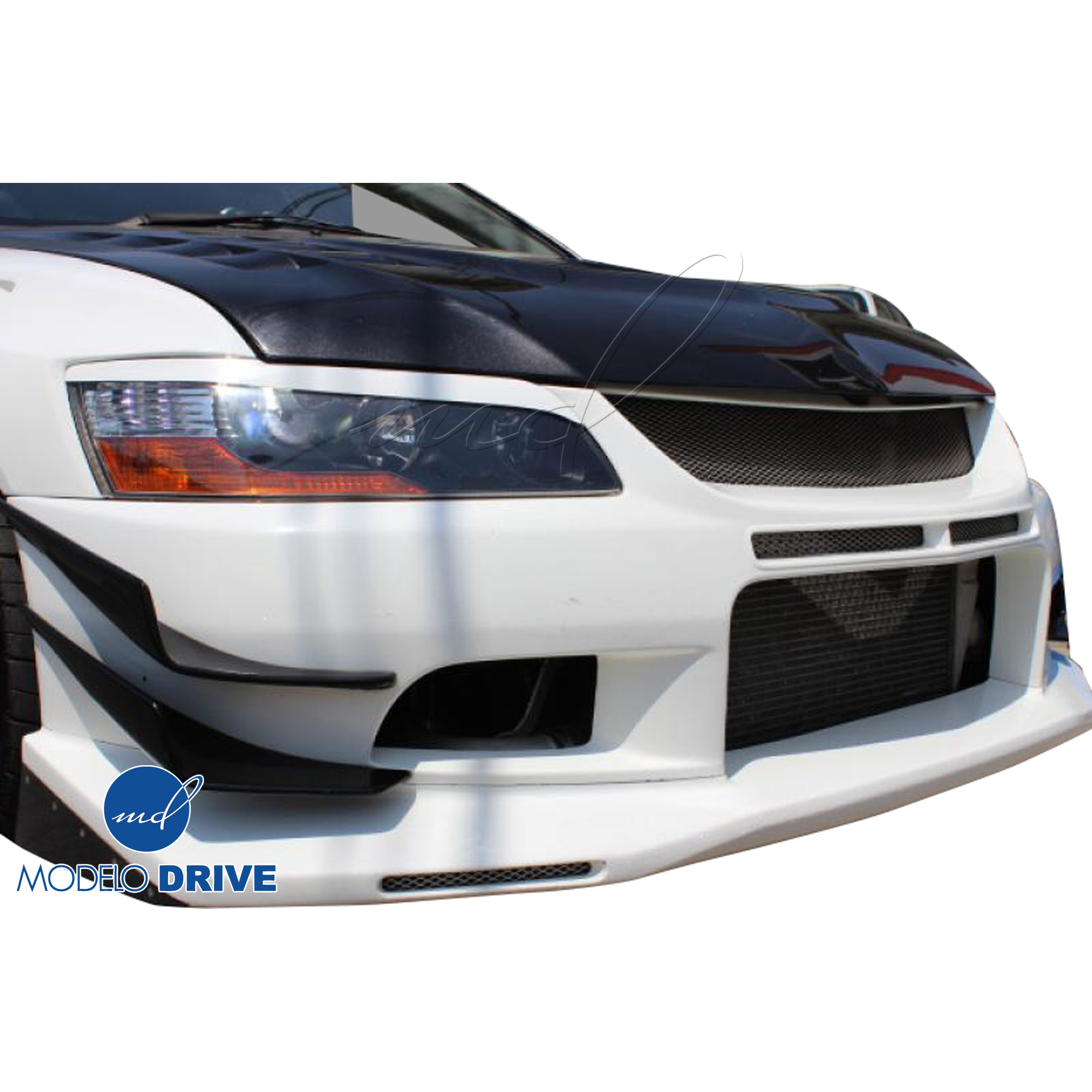 ModeloDrive Carbon Fiber VOLT Triangle Bumper Trim > Mitsubishi Evolution 8 9 2003-2006 - Image 1