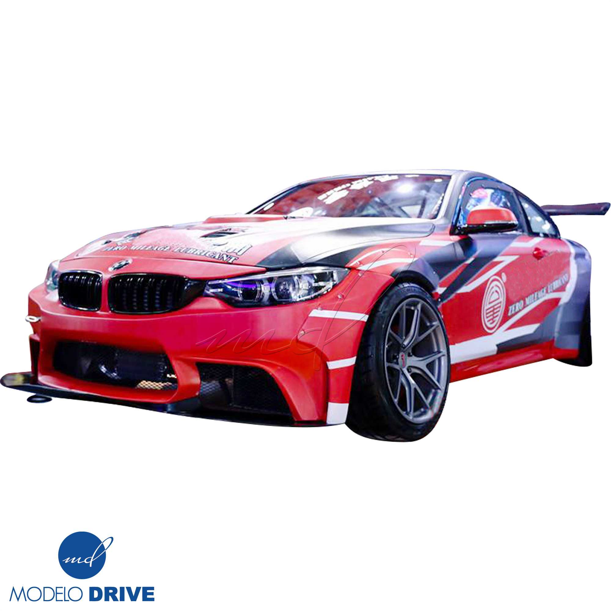 ModeloDrive FRP LBPE Wide Body Fenders (front) 6pc > BMW 4-Series F32 2014-2020 - Image 2