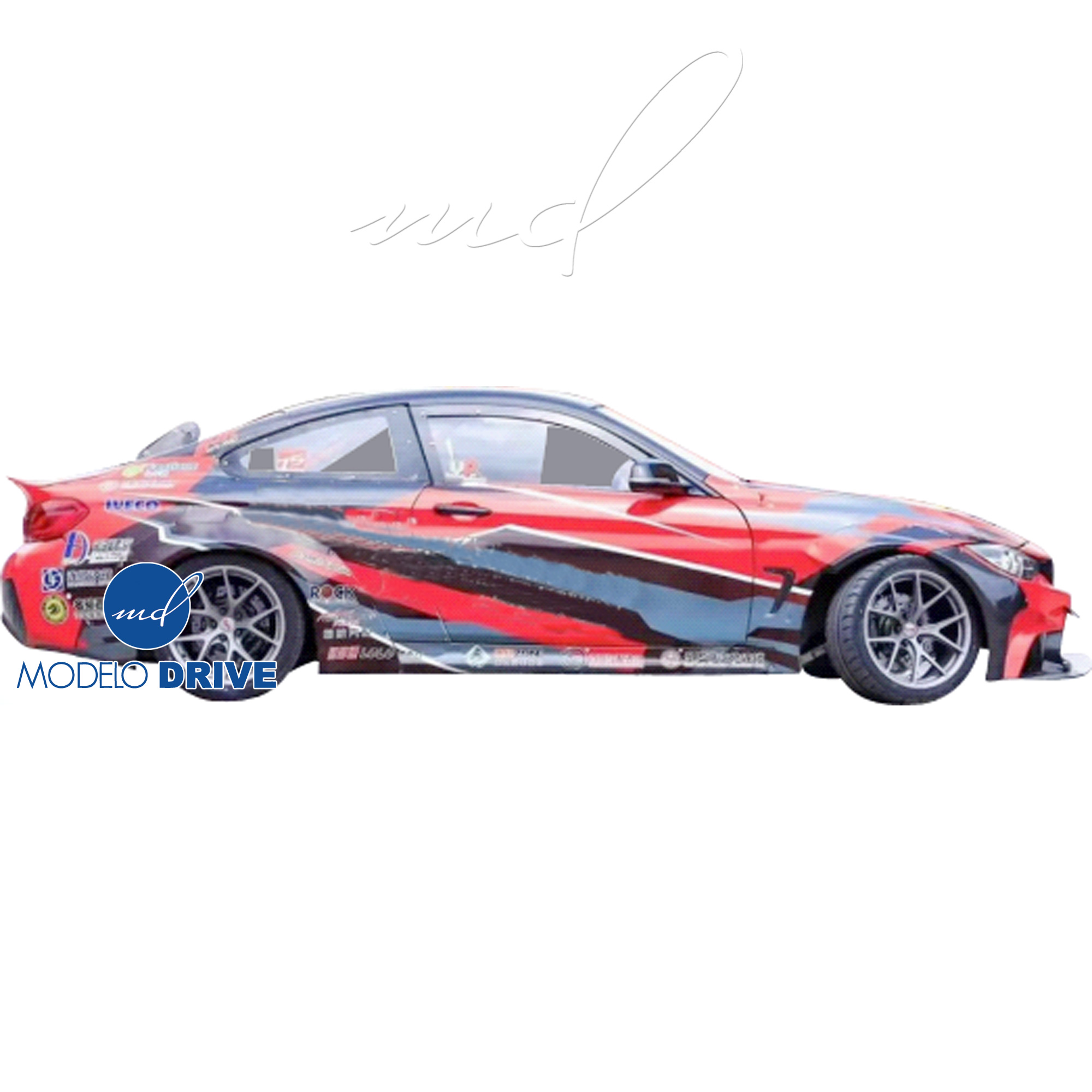 ModeloDrive FRP LBPE Wide Body Side Skirts > BMW 4-Series F32 2014-2020 - Image 12