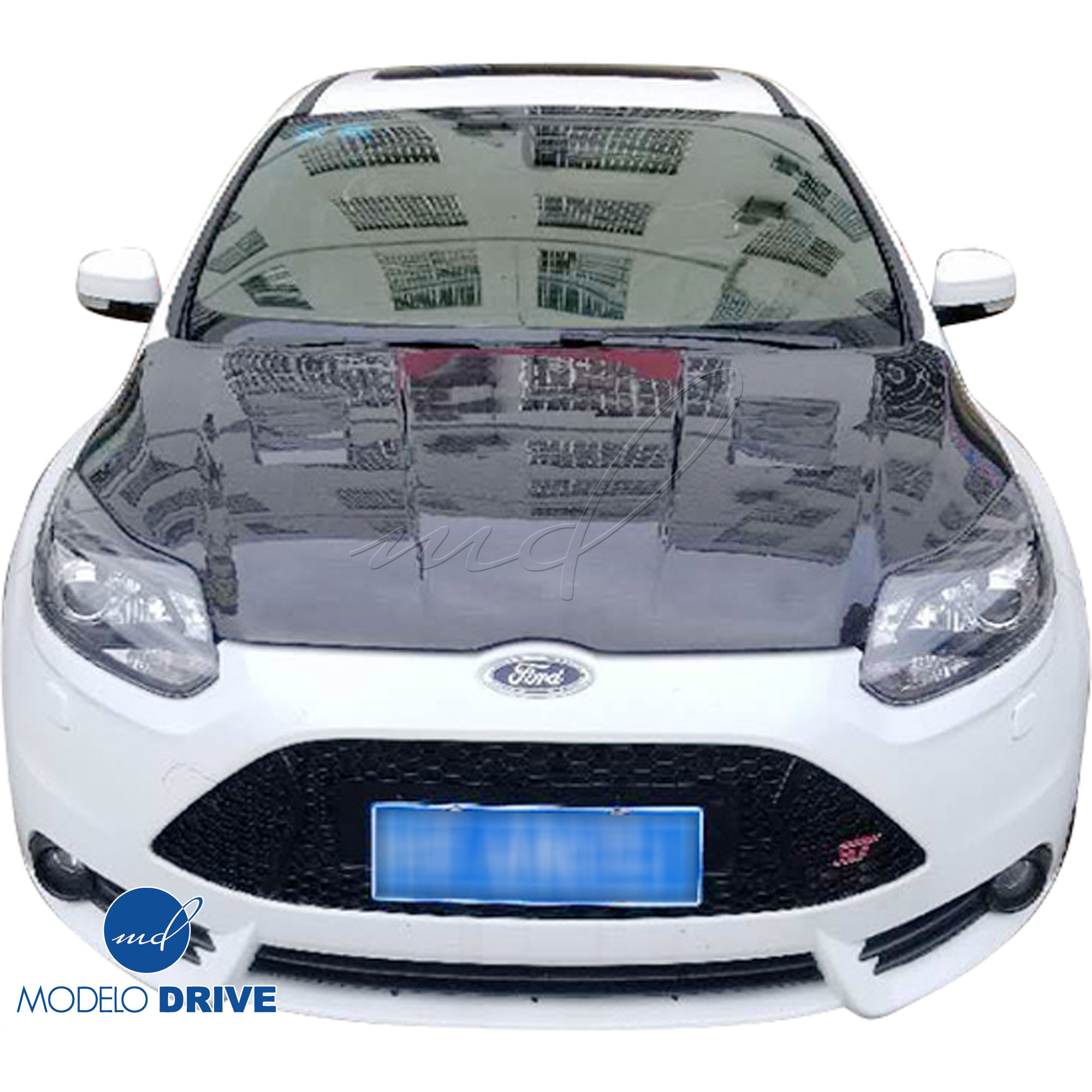 ModeloDrive Carbon Fiber KR Vented Hood > Ford Focus 2012-2014 - Image 17