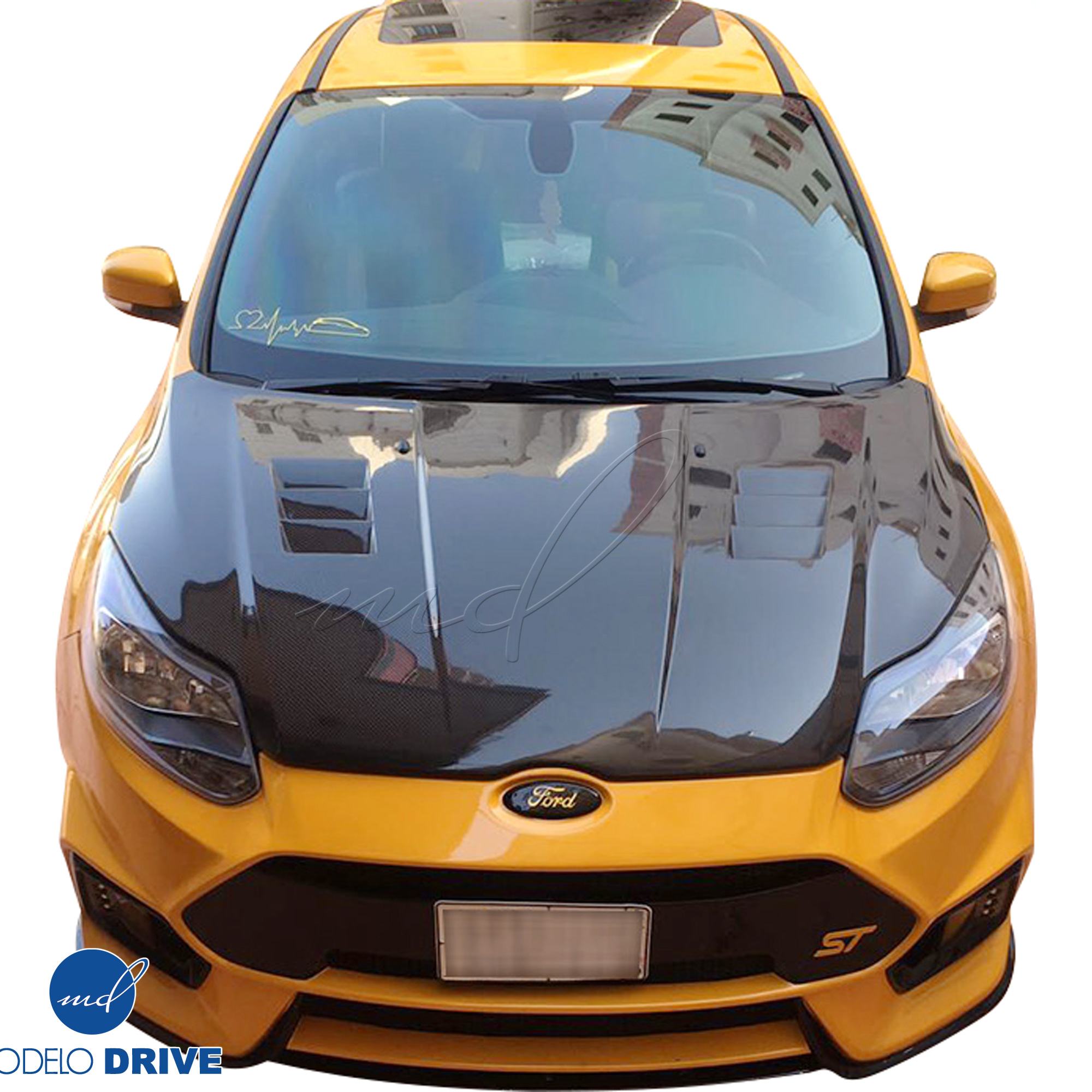 ModeloDrive Carbon Fiber KR Vented Hood > Ford Focus 2012-2014 - Image 18