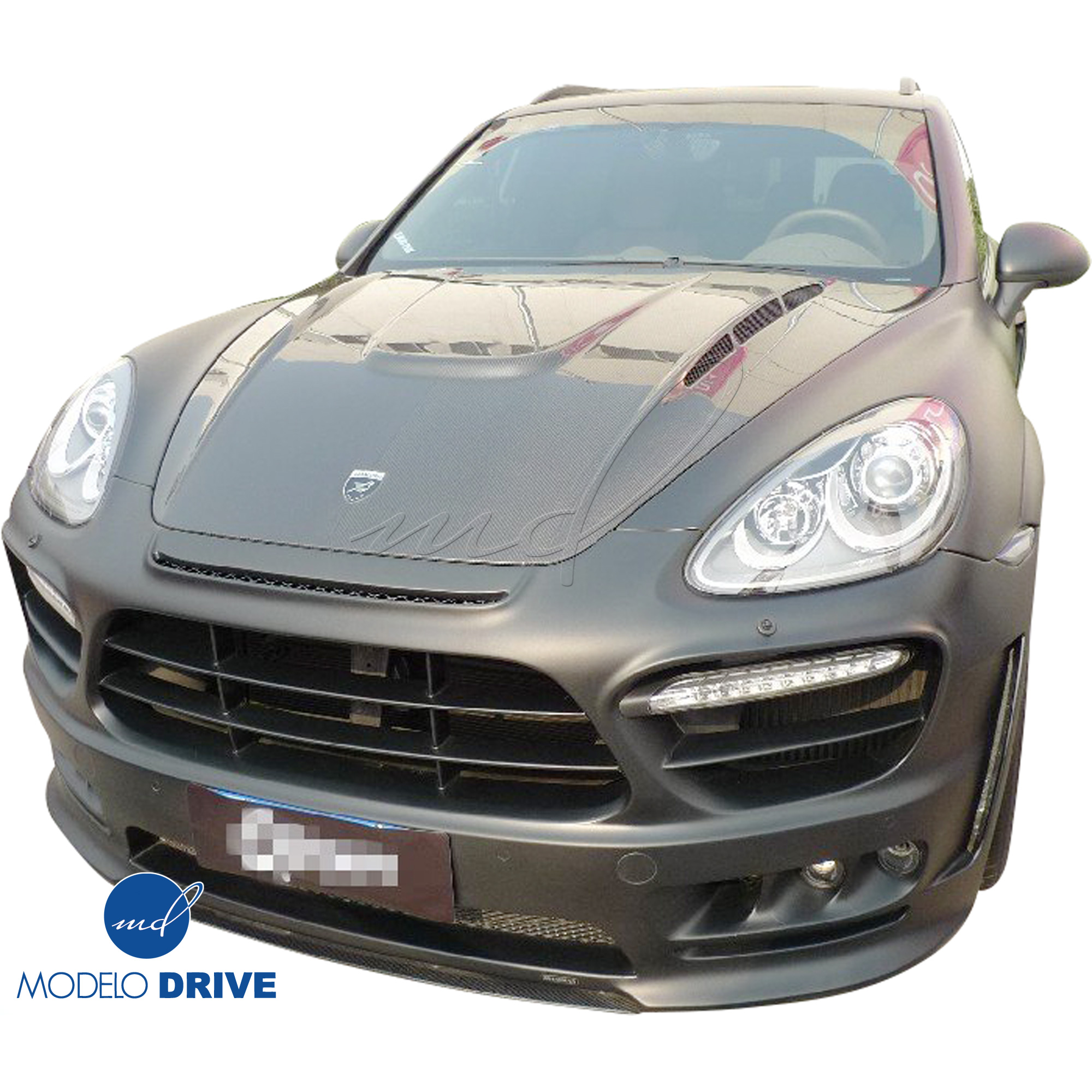 ModeloDrive Carbon Fiber HAMA Hood > Porsche Cayenne (958) 2011-2014 - Image 13