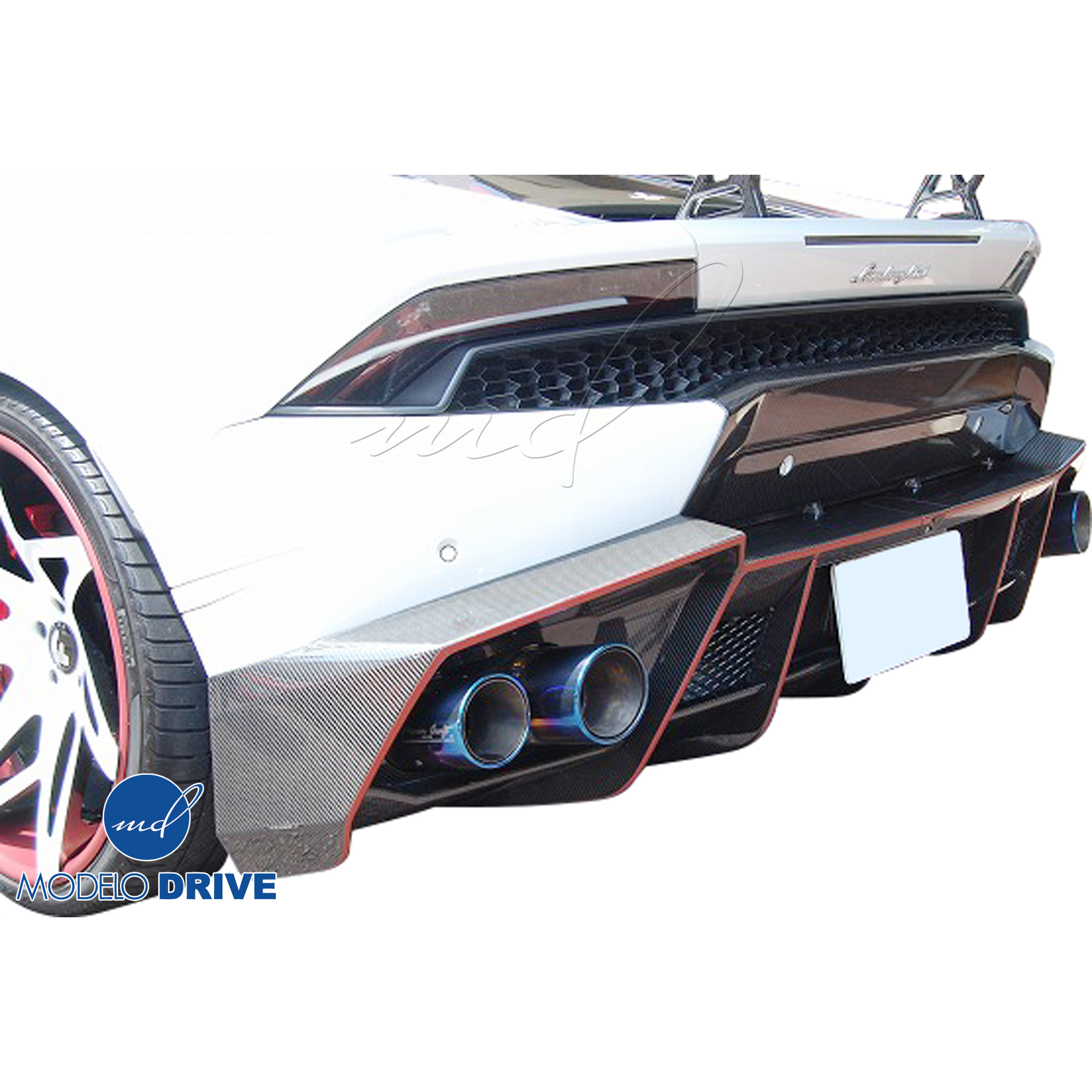 ModeloDrive Carbon Fiber MASO Rear Diffuser > Lamborghini Huracan 2014-2019 - Image 7