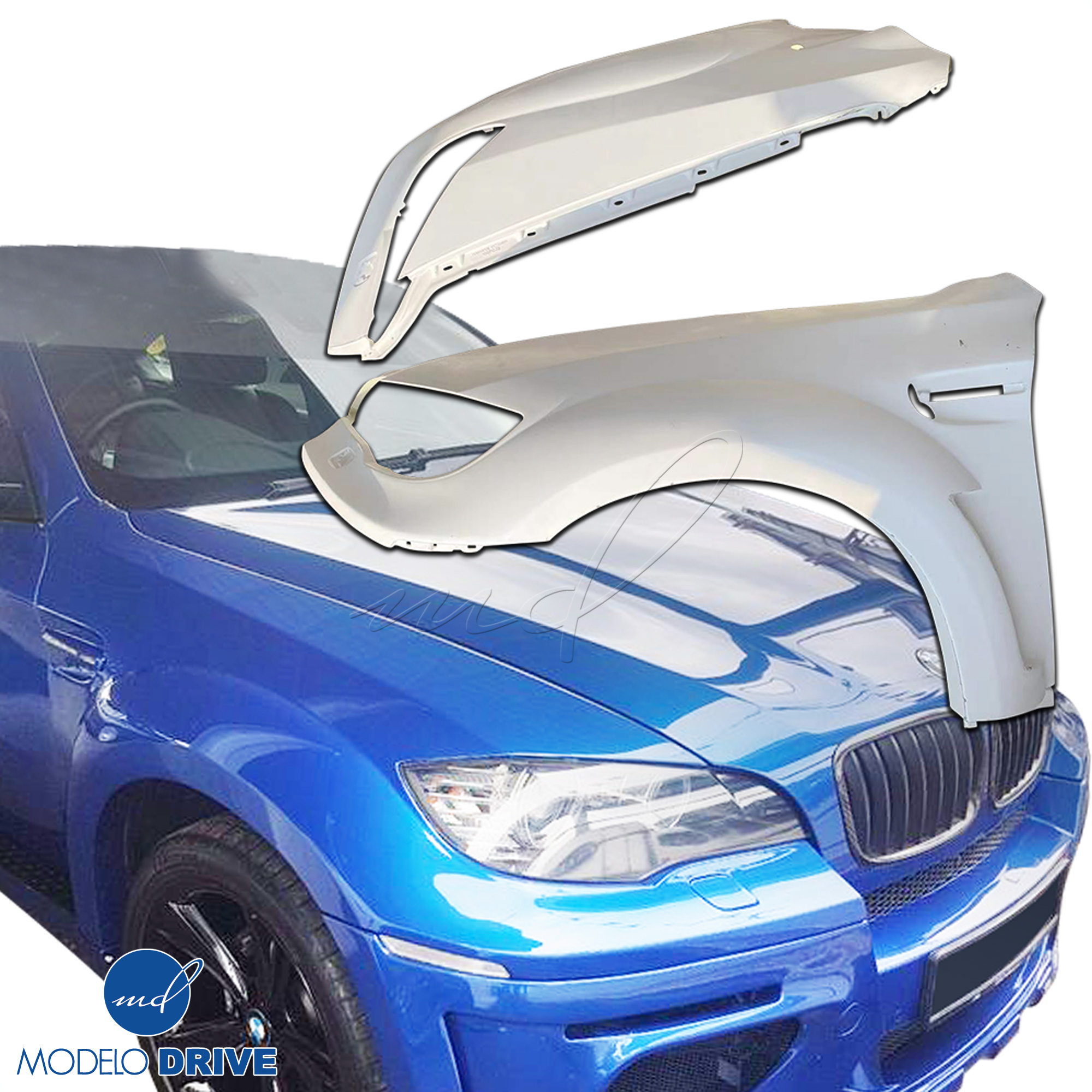 ModeloDrive FRP HAMA Wide Body Fenders (front) 2pc > BMW X6 E71 2008-2014 - Image 20