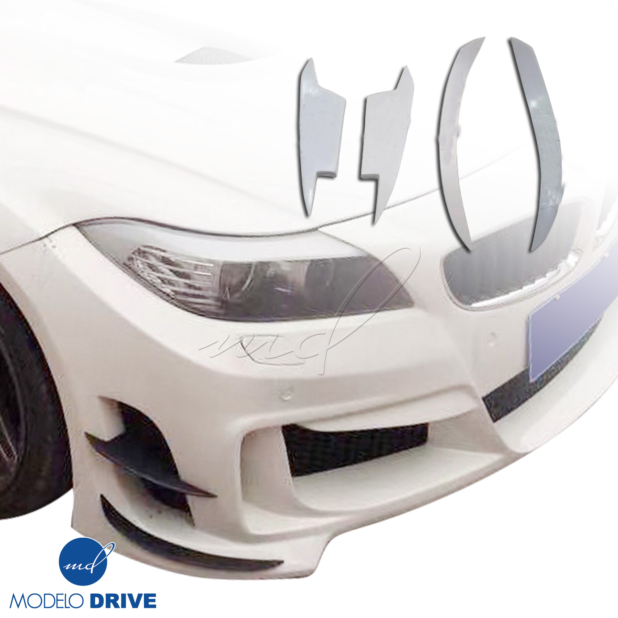 ModeloDrive FRP LVL Wide Body Front Bumper 5pc > BMW Z4 E89 2009-2016 - Image 20